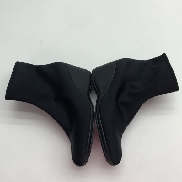 St Johns Bay Black Stretch Fabric Wedge Side Zip Booties Women’s 9.5 - Picture 7 of 10